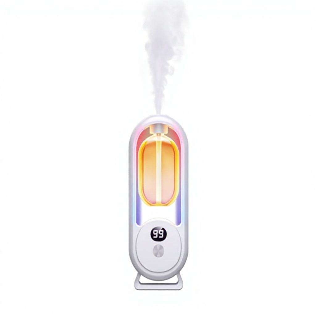 فواحة ومرطب جو بشاشة ديجيتال وإضاءة ملونة – Digital Aroma Diffuser & Humidifier with Colorful Light