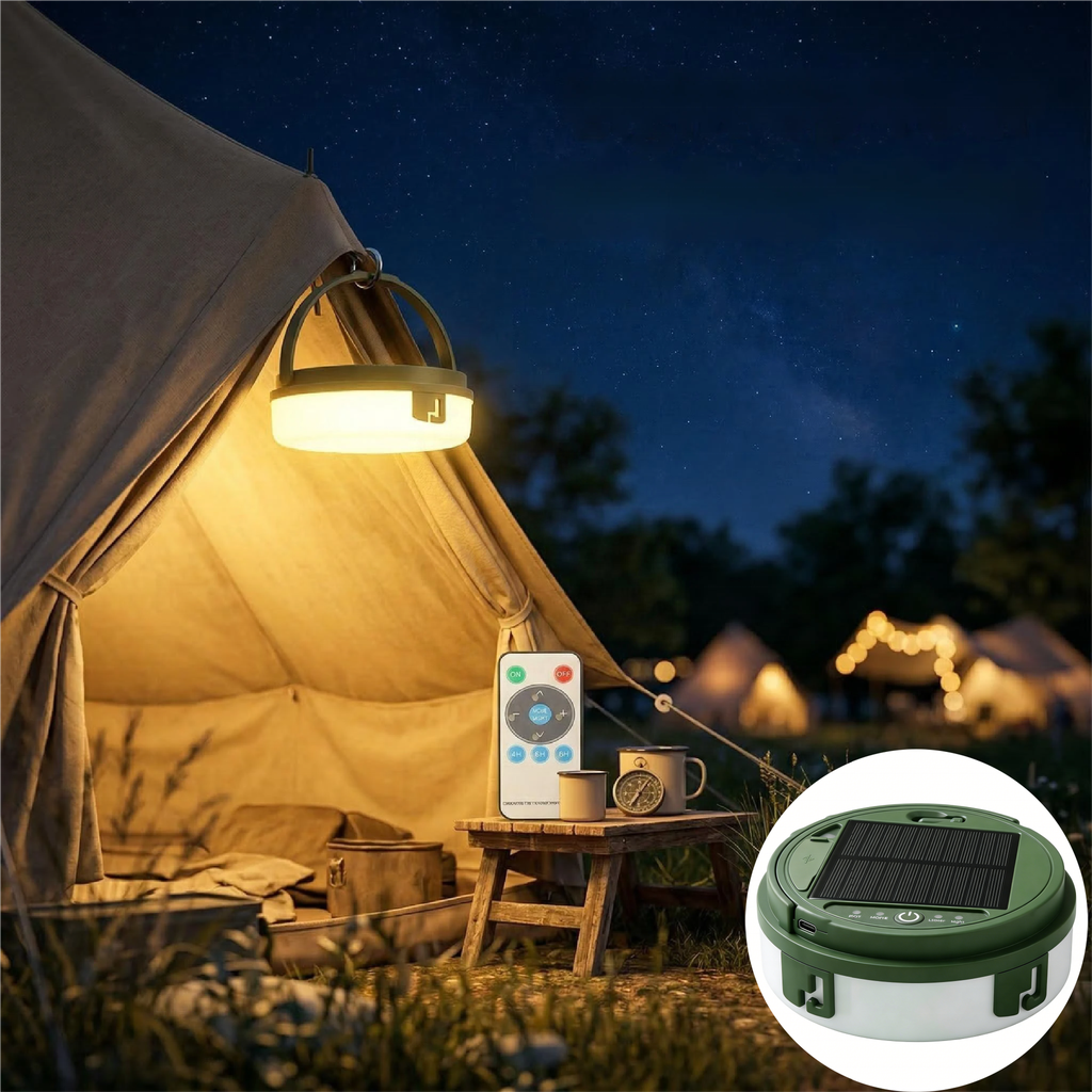 كشاف تخييم ليد متعدد الألوان قابل للشحن USB – Rechargeable Multi-Color LED Camping Lantern