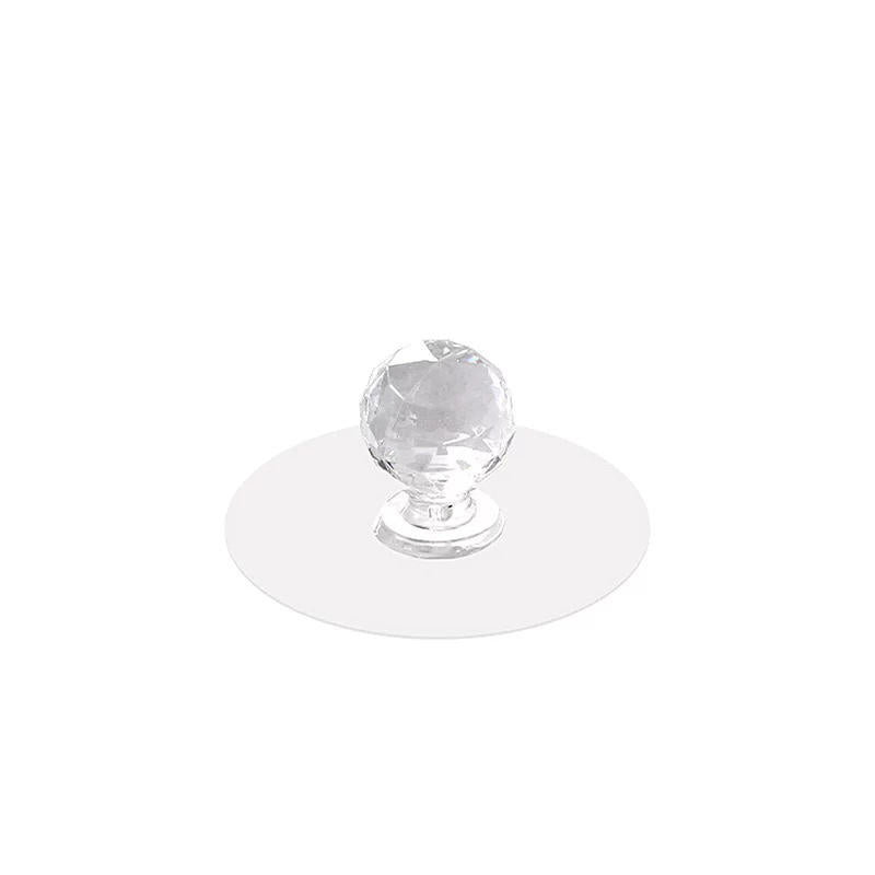 خطافات لاصقة شفافة بتصميم كريستال، 10 قطع – Clear Crystal-Style Adhesive Hooks, Pack of 10