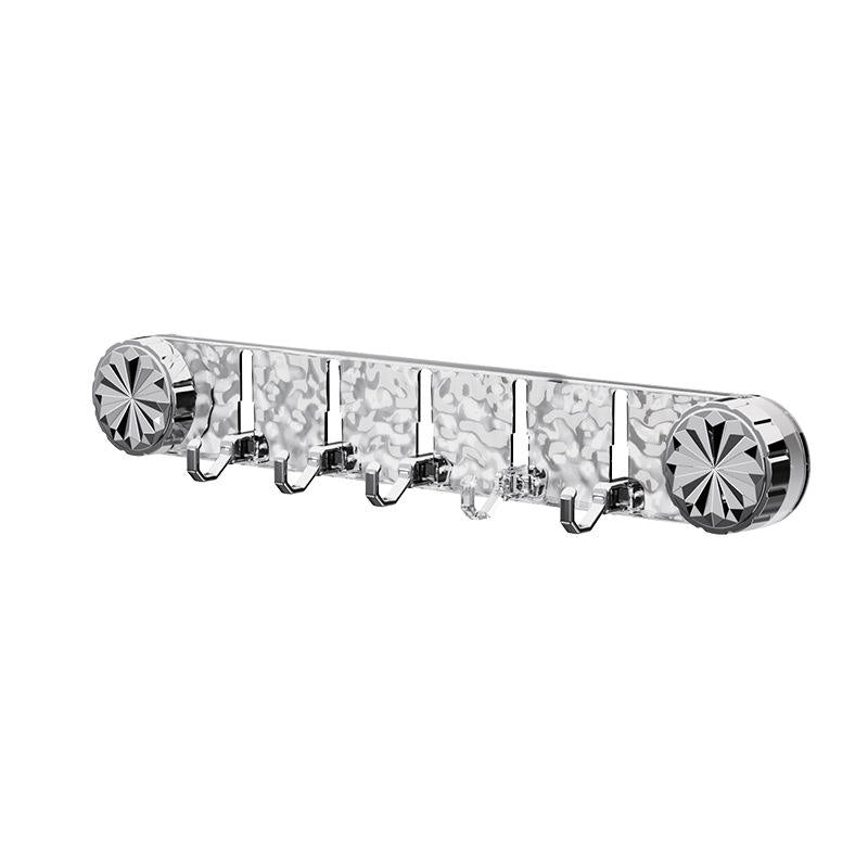 شماعة حائط لاصقة بخطافات كريستال، مقاس كبير – Adhesive Crystal Wall Hook Rack, Large