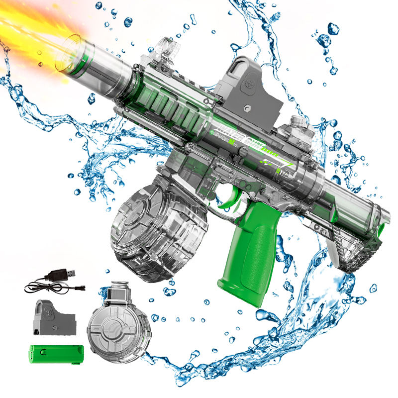 مسدس مياه كهربائي قوي، تصميم أخضر – Powerful Electric Water Blaster, Green Design