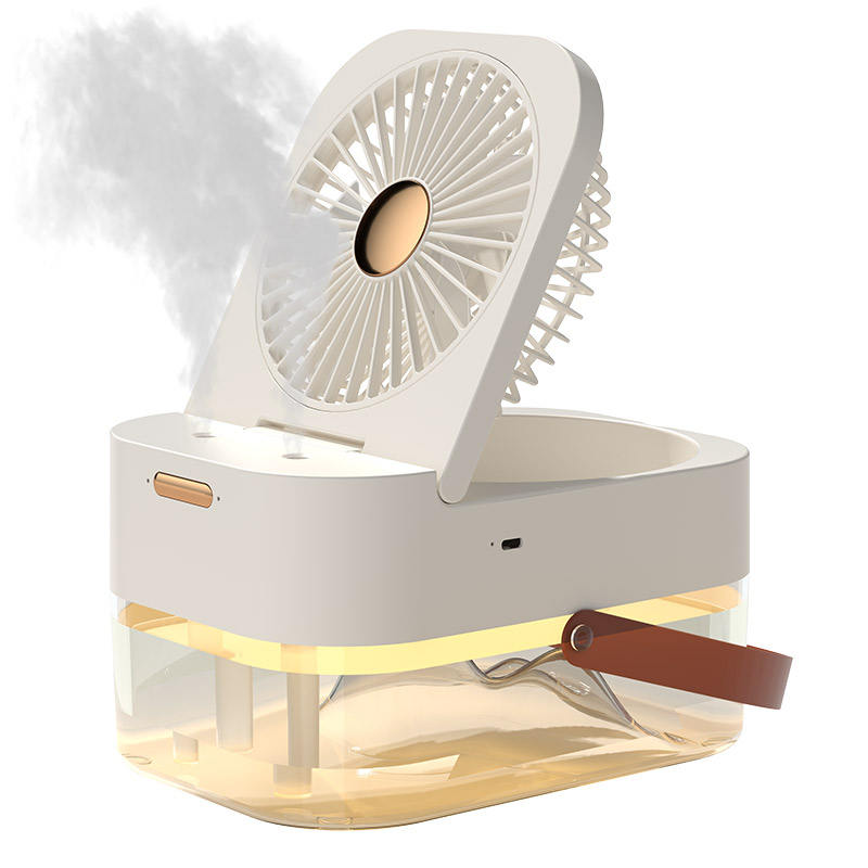 مروحة مكتب مع فواحة ومرطب جو بإضاءة – Desk Fan with Humidifier, Aroma Diffuser & Night Light