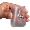 خطافات لاصقة شفافة قوية، 10 قطع – Strong Clear Adhesive Wall Hooks, Pack of 10