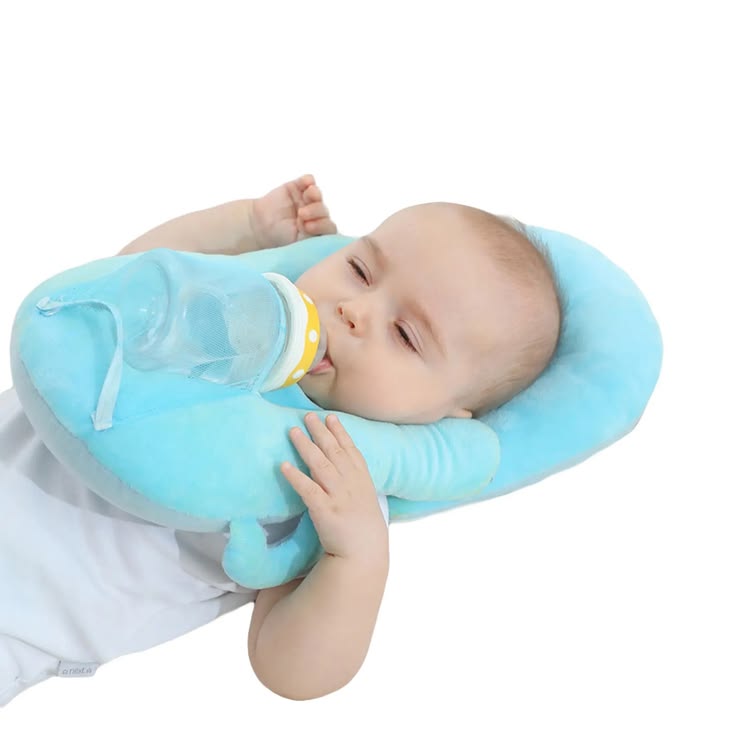 مسند ببرونة للأطفال على شكل مخدة – Hands-Free Baby Bottle Holder Pillow