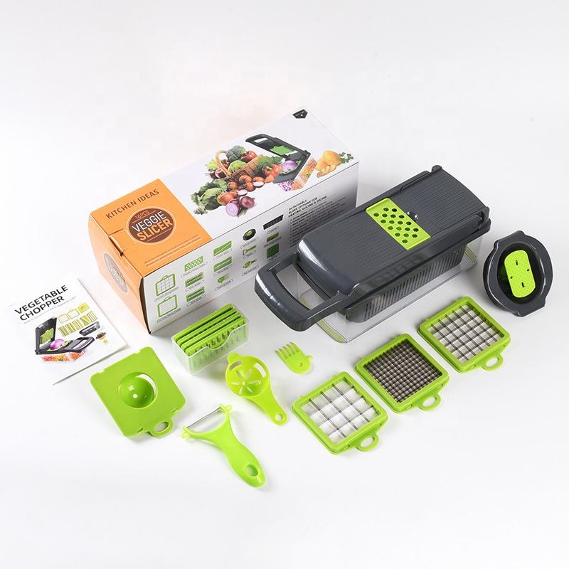 قطاعة خضار متعددة الاستخدامات 14 في 1 – 14-in-1 Multi-Function Vegetable Chopper