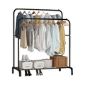 استاند ملابس فرنساوي كبير بماسورتين ورف – Large French Clothes Rack with Double Rail & Shelf